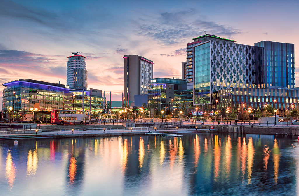 Media City and The Quays Skyline Manchester